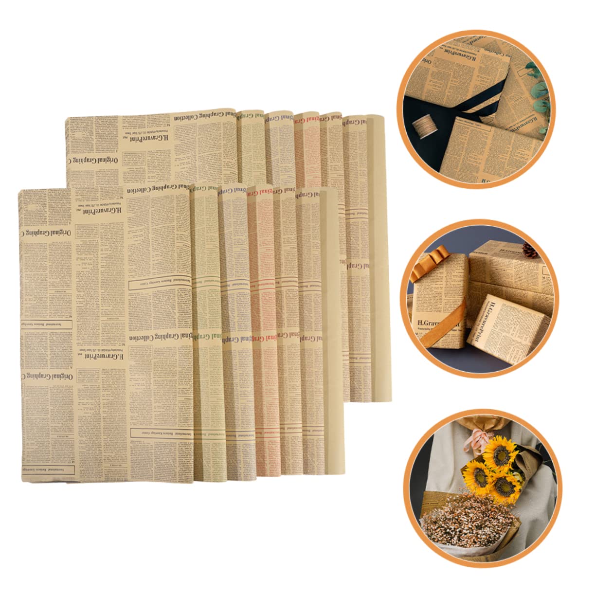 FOMIYES Fogli 20 Fogli Carta Da Antica Carta Da Per Bouquet Floreali Da Per Regali Da Per Girasoli Forniture Artigianali