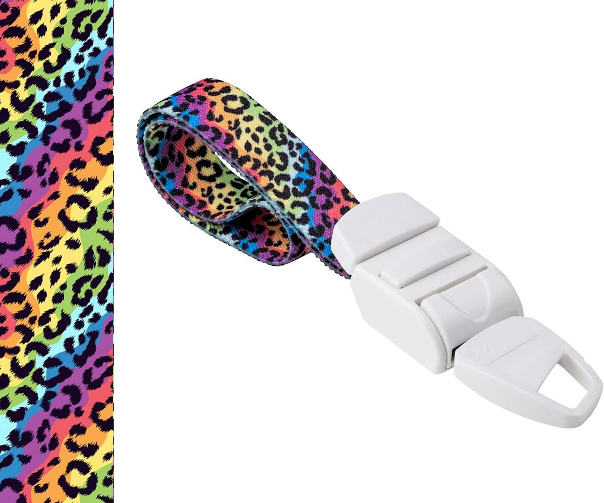 Medical Nurse Tourniquet with MULTICOLOUR RAINBOW LEOPARD ANIMAL Pattern with ABS Plastic Buckle Latex Free Elastic Band Perfect for Doctors, Nurses, Students and Paramedics