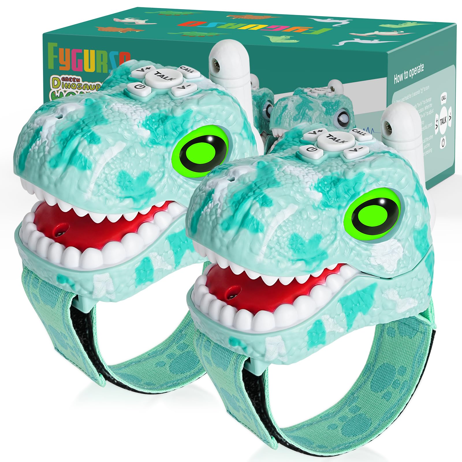 Fygurso Walkie Talkie per Bambini, Giocattoli per Bambini Ragazzi e Ragazze di età Compresa tra 3 e 8 Anni per Avventure all'aperto, Campeggio, Halloween, Natale, Regali di Compleanno (2 Pacchetti)