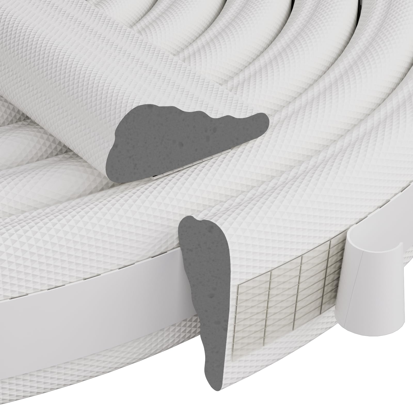 Photo 1 of 196 Inch Wedge-Shape Weather Stripping Door Seal,Windows and Doors Insulation for Winter,Self Adhesive Insulation Tape for Exterior Front Door,Noise Cancelling,Draft Seal Blocker,White