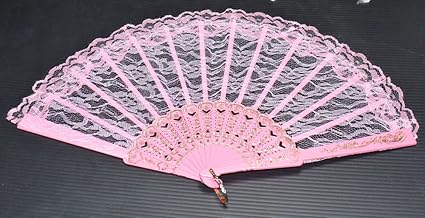 Amazon Co Jp バレエ道具扇子 レース扇子 せんす 工芸扇子 舞扇子 韓流デザイン扇子 中国雑貨 ピンク A柄 服 ファッション小物