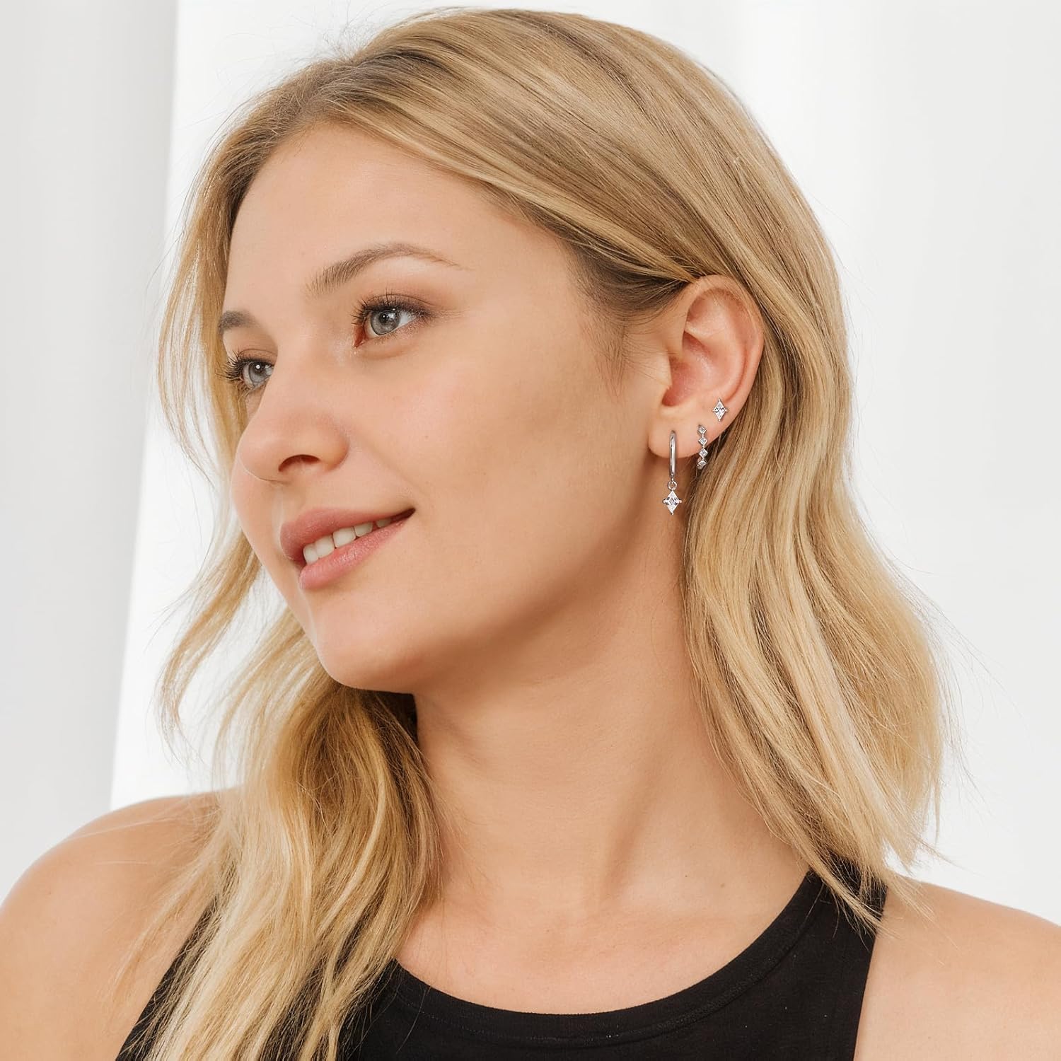 Gold Hoop Earrings Set for Women, Small 14K Gold Plated Earring Stacks, Cartilage Huggies Hoop Earring Sets For Multiple Piercing, Dainty Birthday Jewelry for Mom/Friend/Wife - Image 3