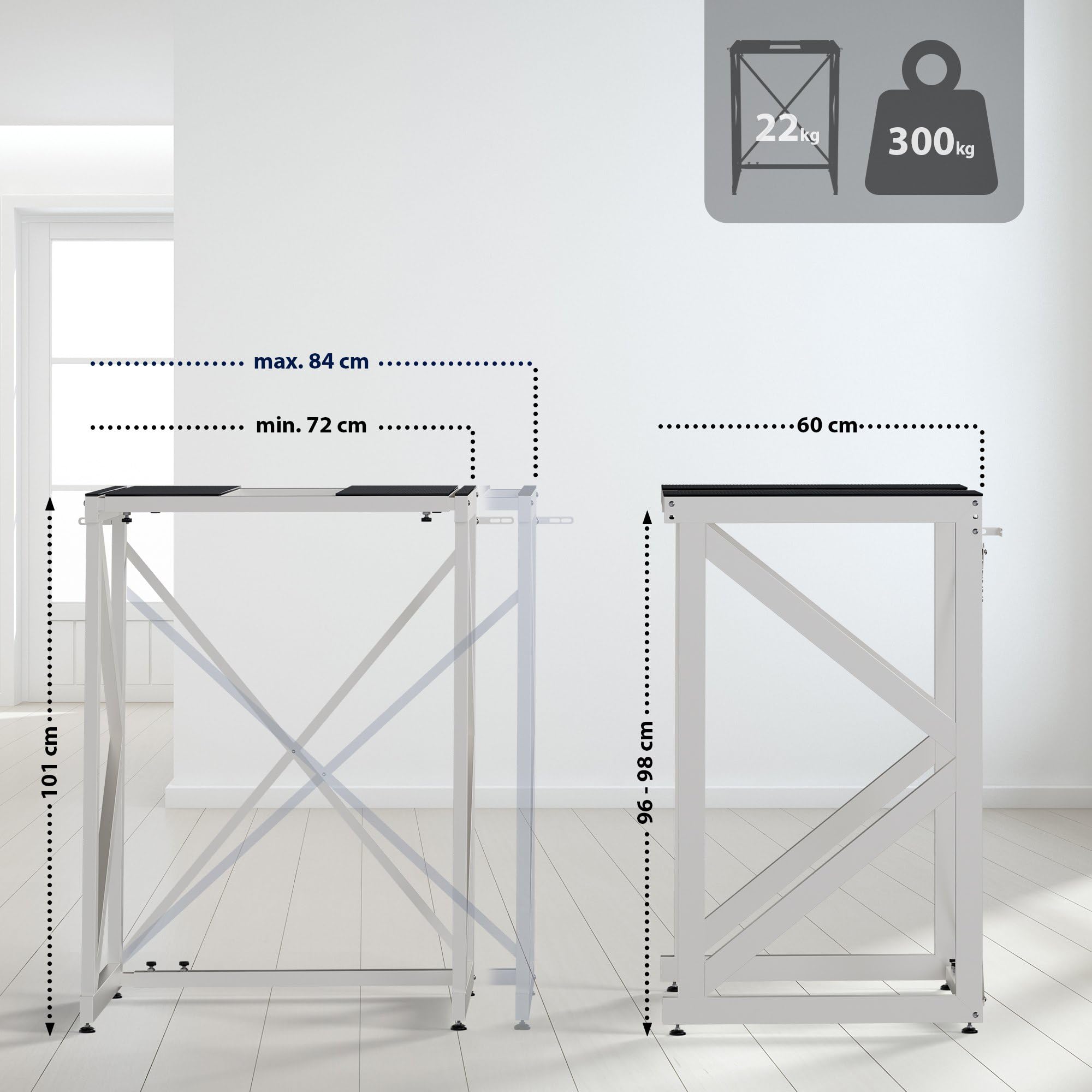 Wasmachine ombouw tweevoudig met plankjes | Wasmachine ombouw steigerhout | èSKa Meubelen