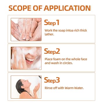 Turmeric Face Soap Firm Facial Cleansing Skin Repair Soap Turmeric Soap for Deep Cleansing Face and Body for Cleansing Skin Suitable for All Skin Types Pack of 2