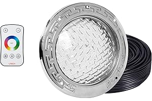 HQUA 10 Inch Led Pool Light with 100 Feet Cord