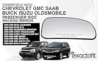 Vista 9 de Conjunto de vidrio para espejo lateral del pasajero con placa trasera de plástico (no calentada) compatible con Chevy Trailblazer, GMC Envoy, Buick