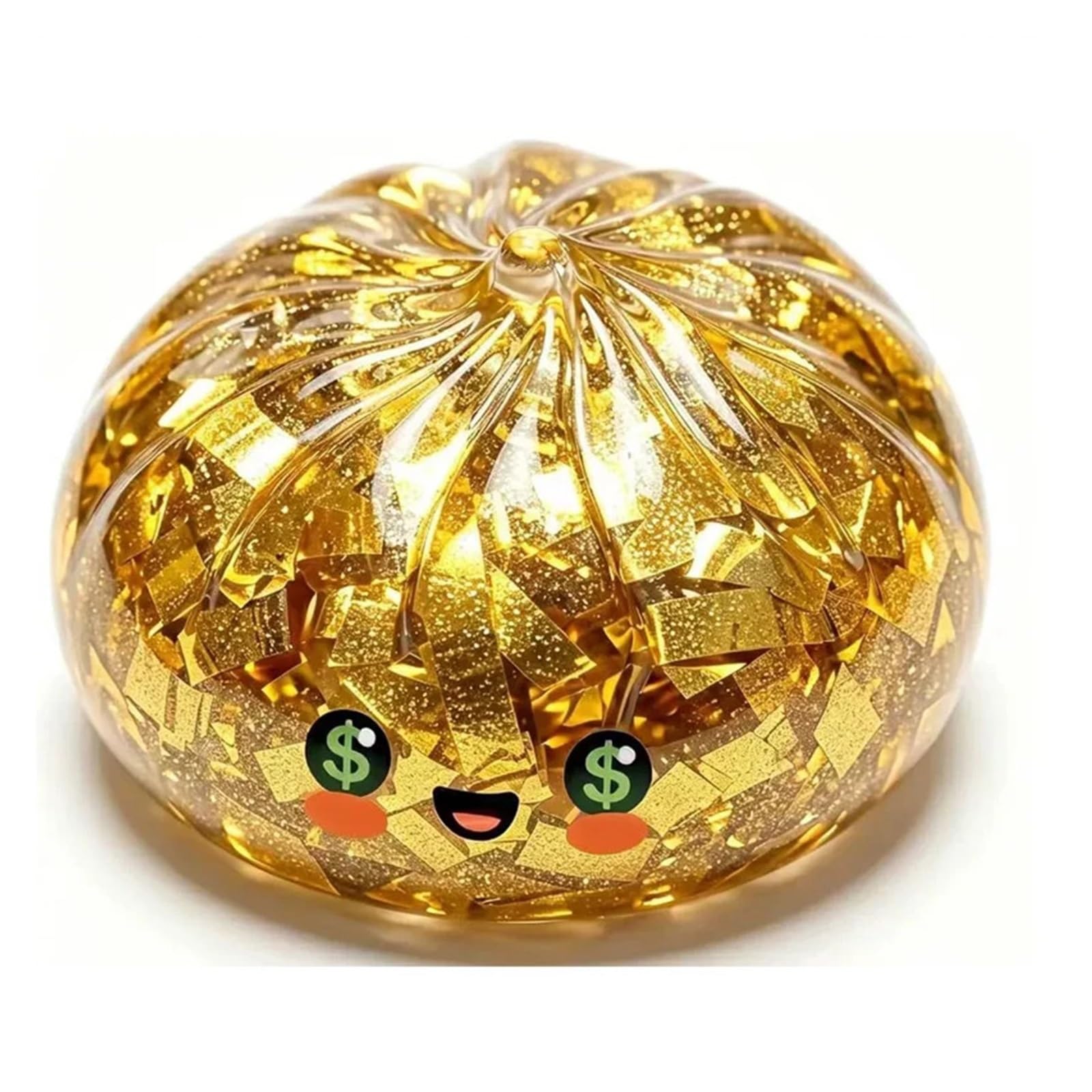Glitter Dumpling Stress Ball, Colorful Squishy Fidget Toy