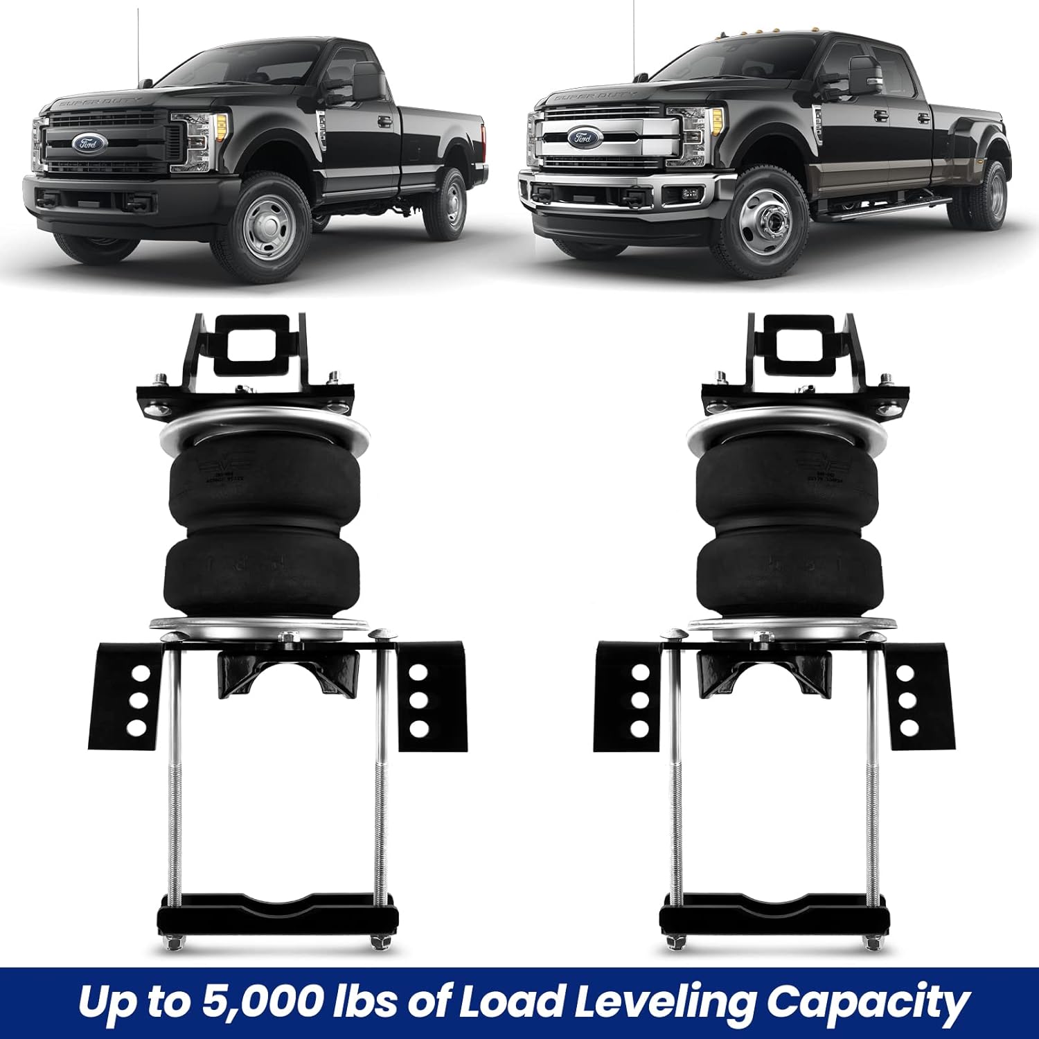 Air Suspension Kit Compatible with 2011-2016 F-250 F-350 4WD Pickups, OEM Number Replacement for AirLift 89396, up to 5,000 lbs of Load Leveling Capacity
