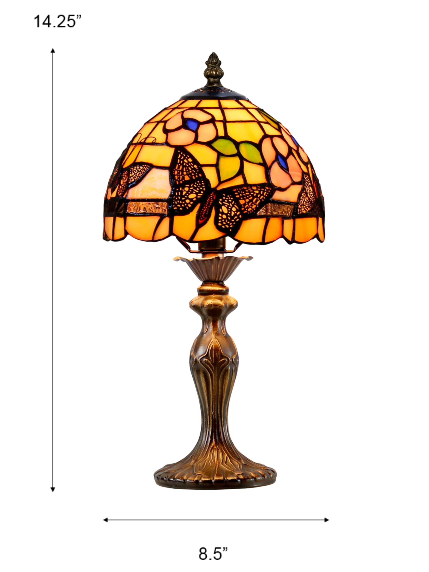Dale Tiffany TA24003 Ferndell Butterfly Tiffany Accent Lamp with