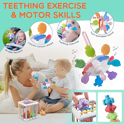 Miniatura 6 de Wuzhineisn Juguetes de aprendizaje para niños pequeños de 1, 2 y 3 años, animales de granja, juguetes Montessori para niños de 6 a 18 meses, para