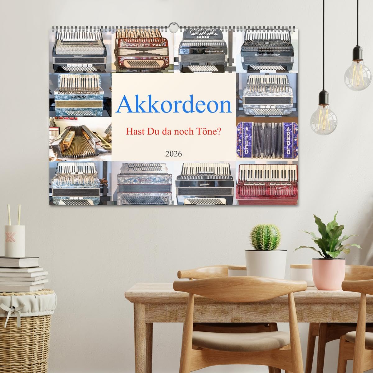 Akkordeon, Hast Du da noch Töne? (Wandkalender 2026 DIN A2 quer), CALVENDO Monatskalender: Eine Quetschkommode mausert sich zum Akkordeon (CALVENDO Kunst)