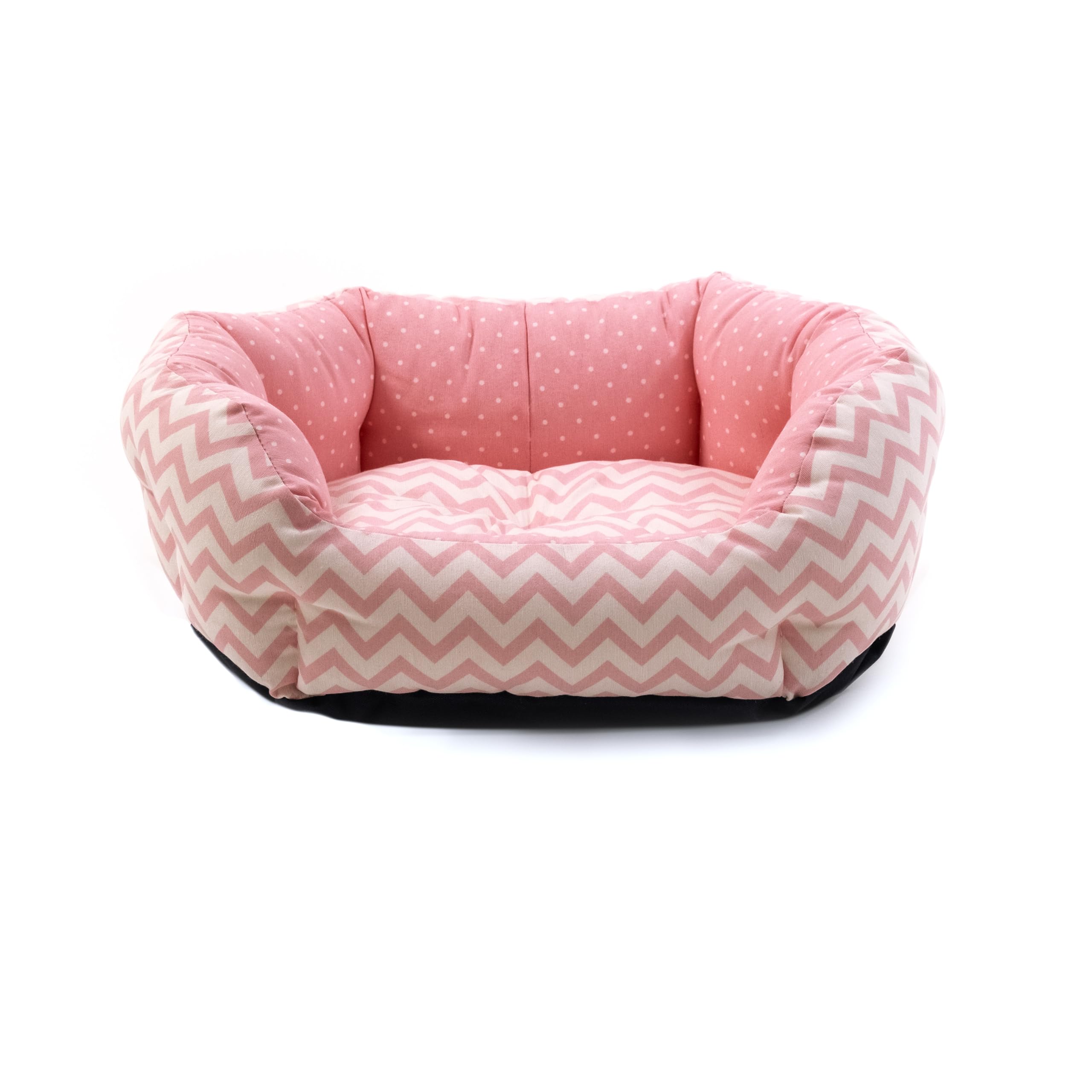 Record - Cuccia Prime Nanne per Cuccioli. Lettino imbottito per cani e gatti cuccioli morbido e accogliente. Cuscino per cani e gatti |S - 60 x 50 x 20 cm, Rosa