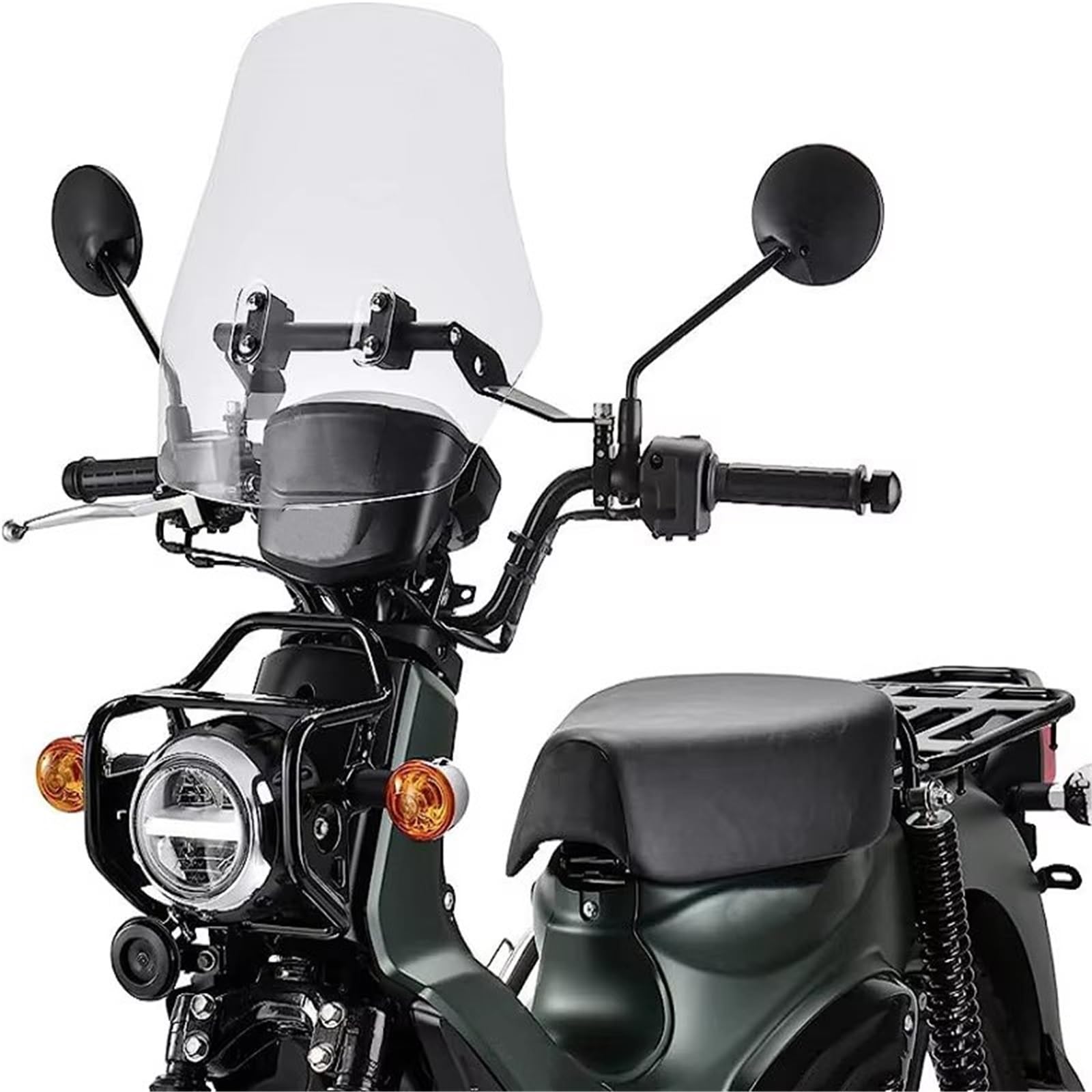 Cupolino Moto Per Cub CT125 Protezione Dal Del Parabrezza Anteriore Della Motocicletta Staffa In Lega Di Alluminio Ispessita. Paravento Per Moto(Grey)