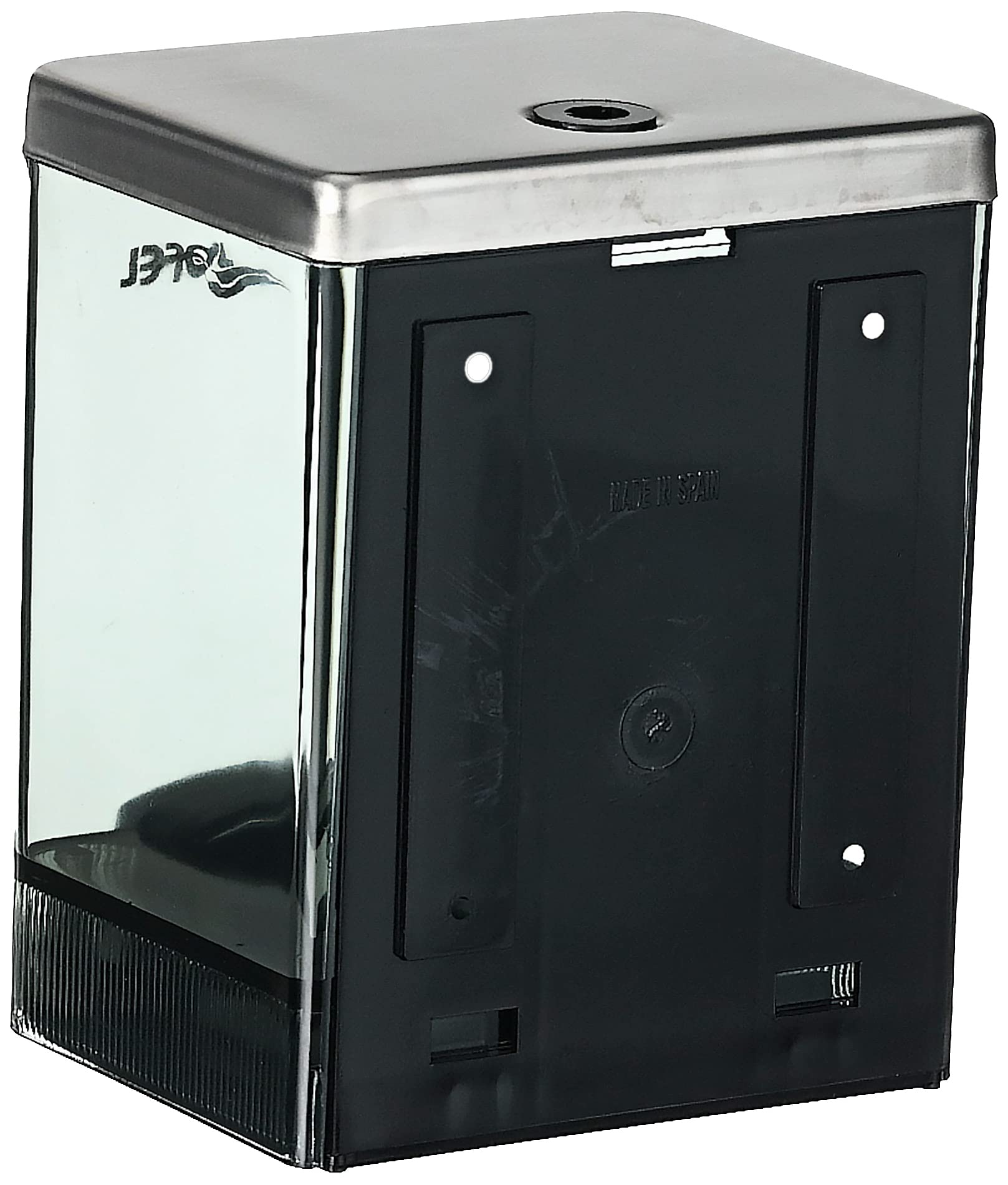 Jofel - ac21150 Vision, Dispensador de jabón, Dosificador de jabón líquido con depósito rellenable, Pulsador de ABS, Depósito en SAN Fumé de 1,4 Lts.