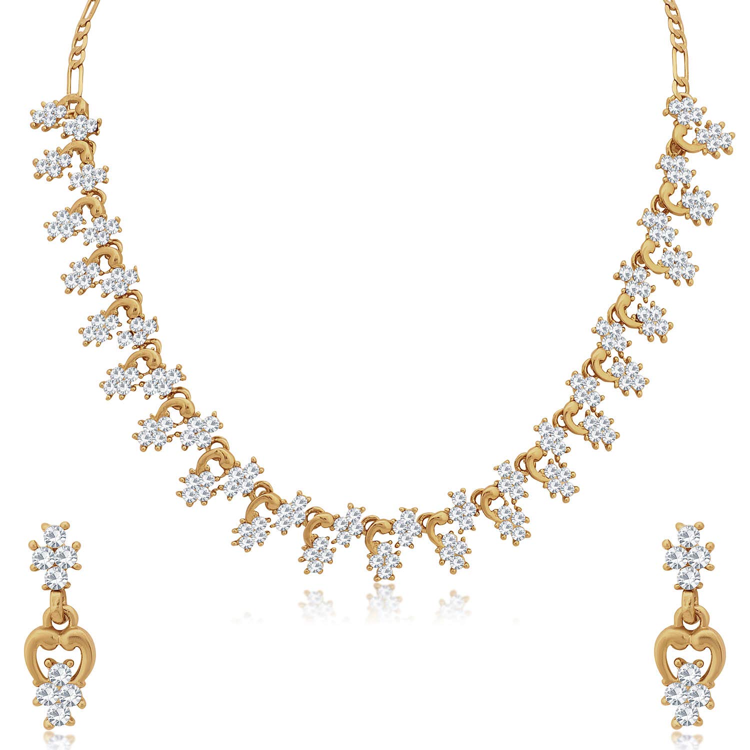 Sukkhi Ravishing Mehandi Gold Plated Wedding Jewellery Austrian Diamond Necklace Set for Women (N79530) (B07QNV9KCD) Amazon Price History, Amazon Price Tracker