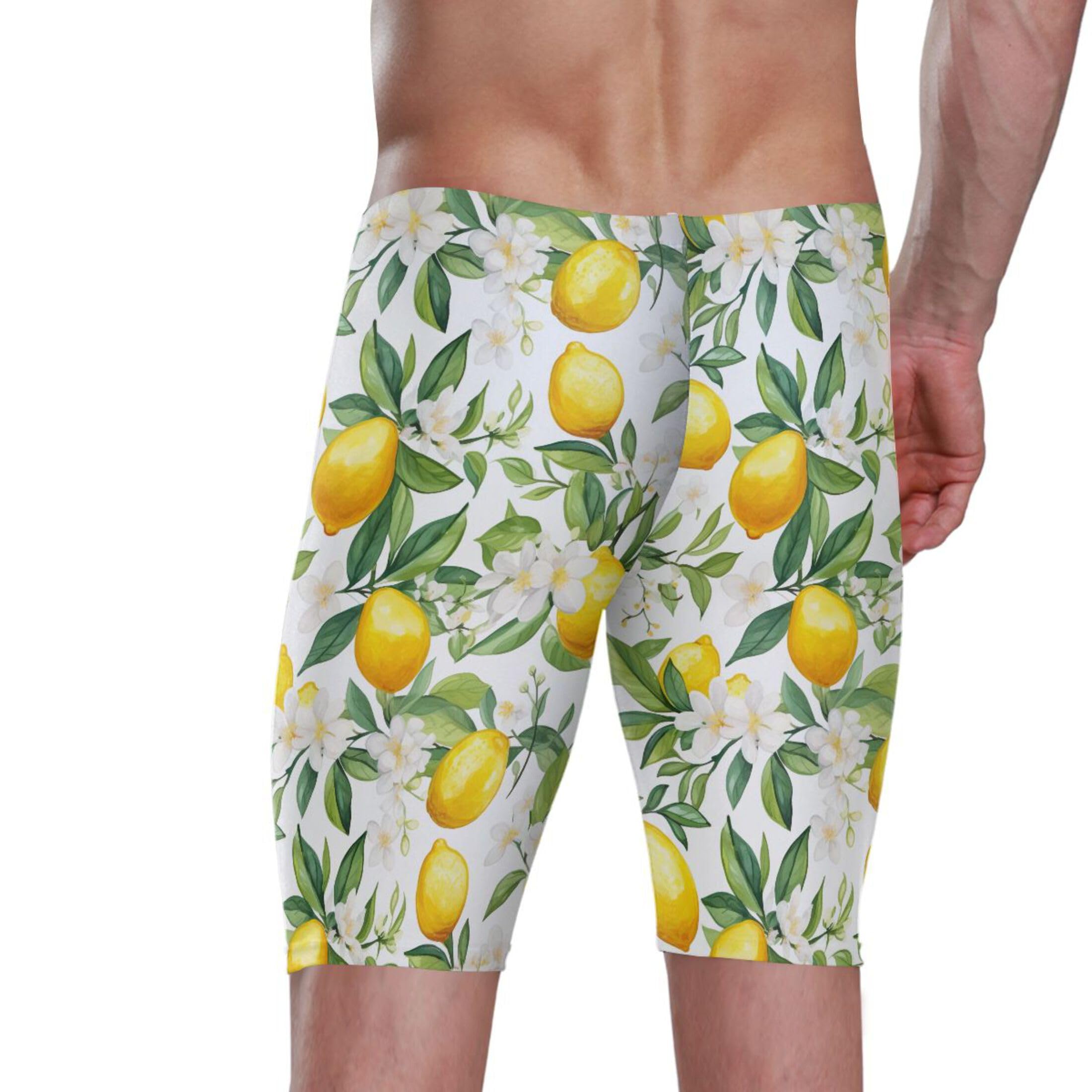 UMIRIKO Lemon Flowers Swim Jammers Swimsuit for Men XXL B0401762