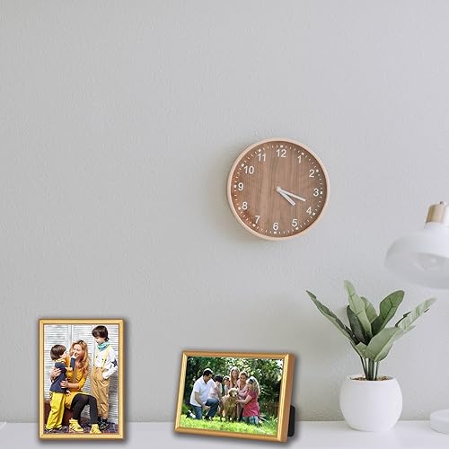 Miniatura 5 de Autjvy Marco de fotos de 4 x 6 pulgadas, color dorado mate, moderno, simple, delgado, de aluminio, con vidrio real HD, pantalla para collage de mesa