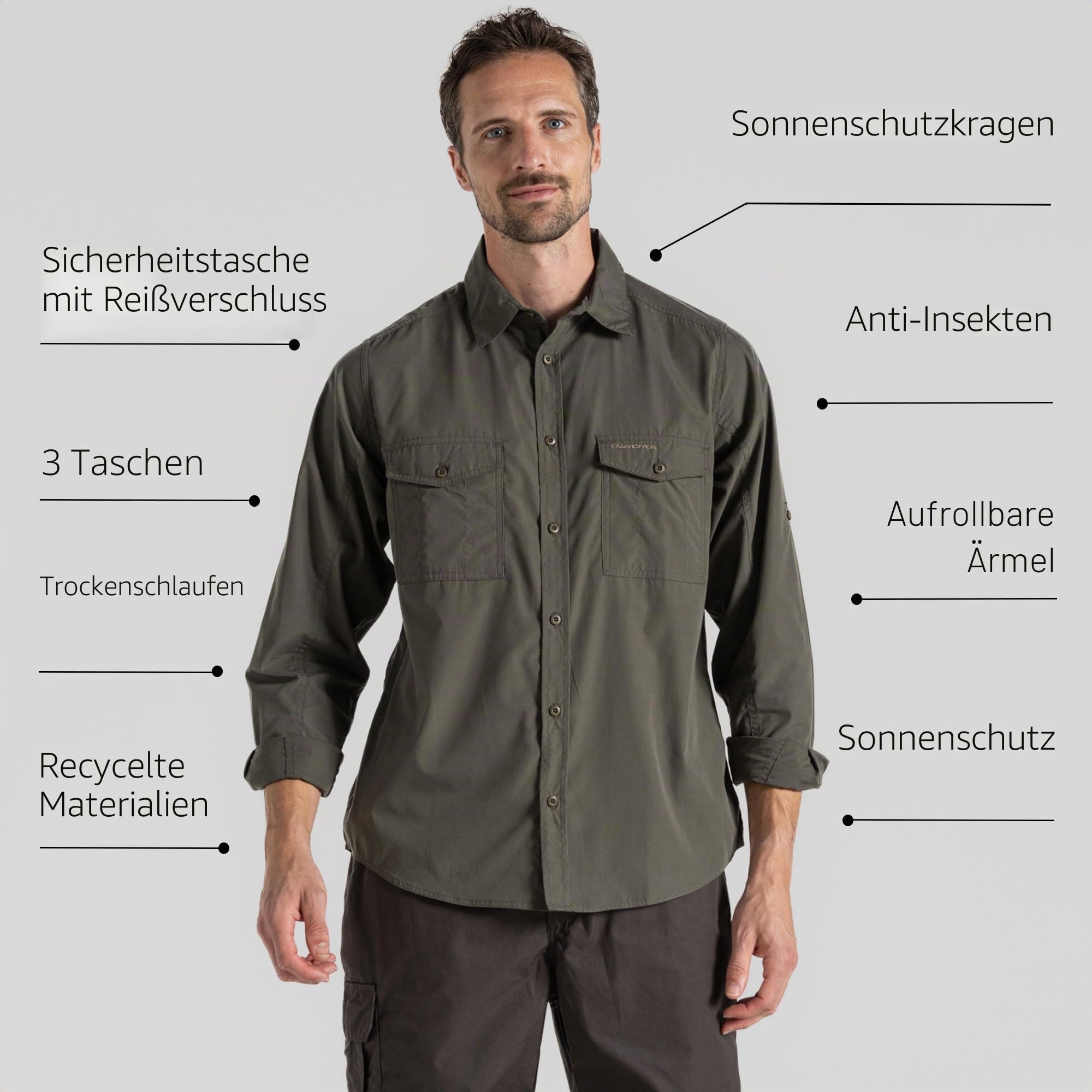 Craghoppers Herren Kiwi Ls Shirt Wanderhemd (1er Pack)