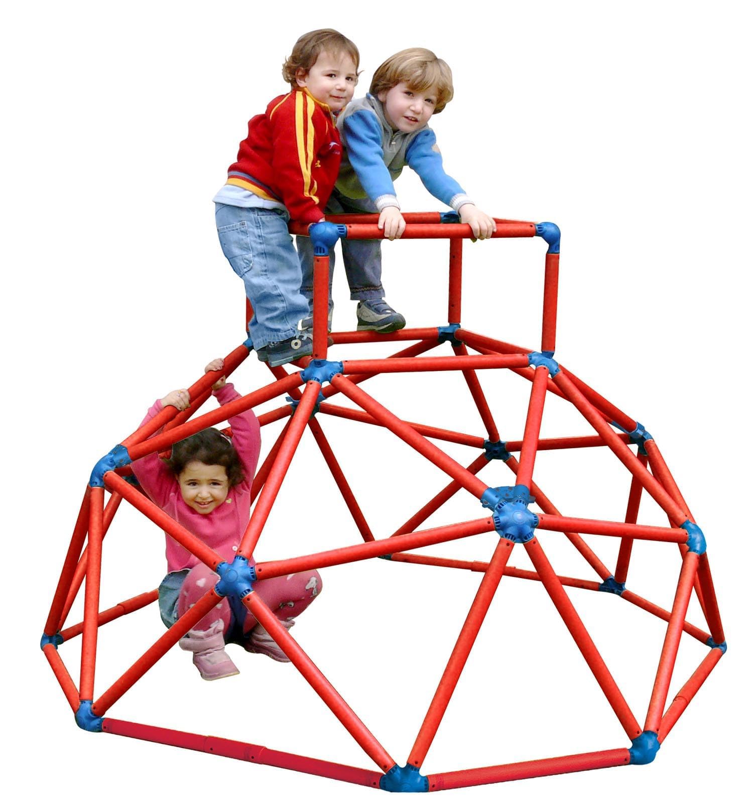 Klettergerüst Outdoor Kletterkuppel Kletterturm von VDP – Outdoor Spielgerüst Kinder Outdoor, Klettergerüst Indoor, Spielturm, bis 70kg, Rot