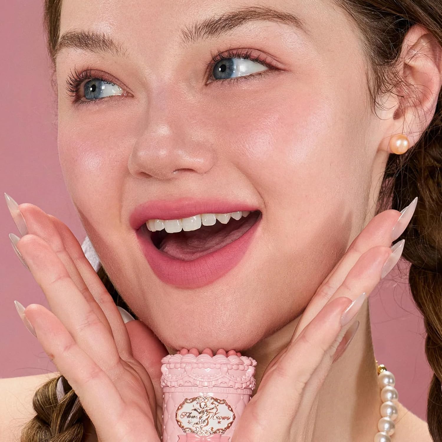 Flower Knows Strawberry Cupid Cake Lip Cream,Long Lasting Soft Pink Matte Lipstick,Hydrating Lip Stain,Transfer & Smudge-Proof Velvet Liquid Lipstick for Girls&Women,0.17 Fl Oz(V05 Pineberry) - Image 6