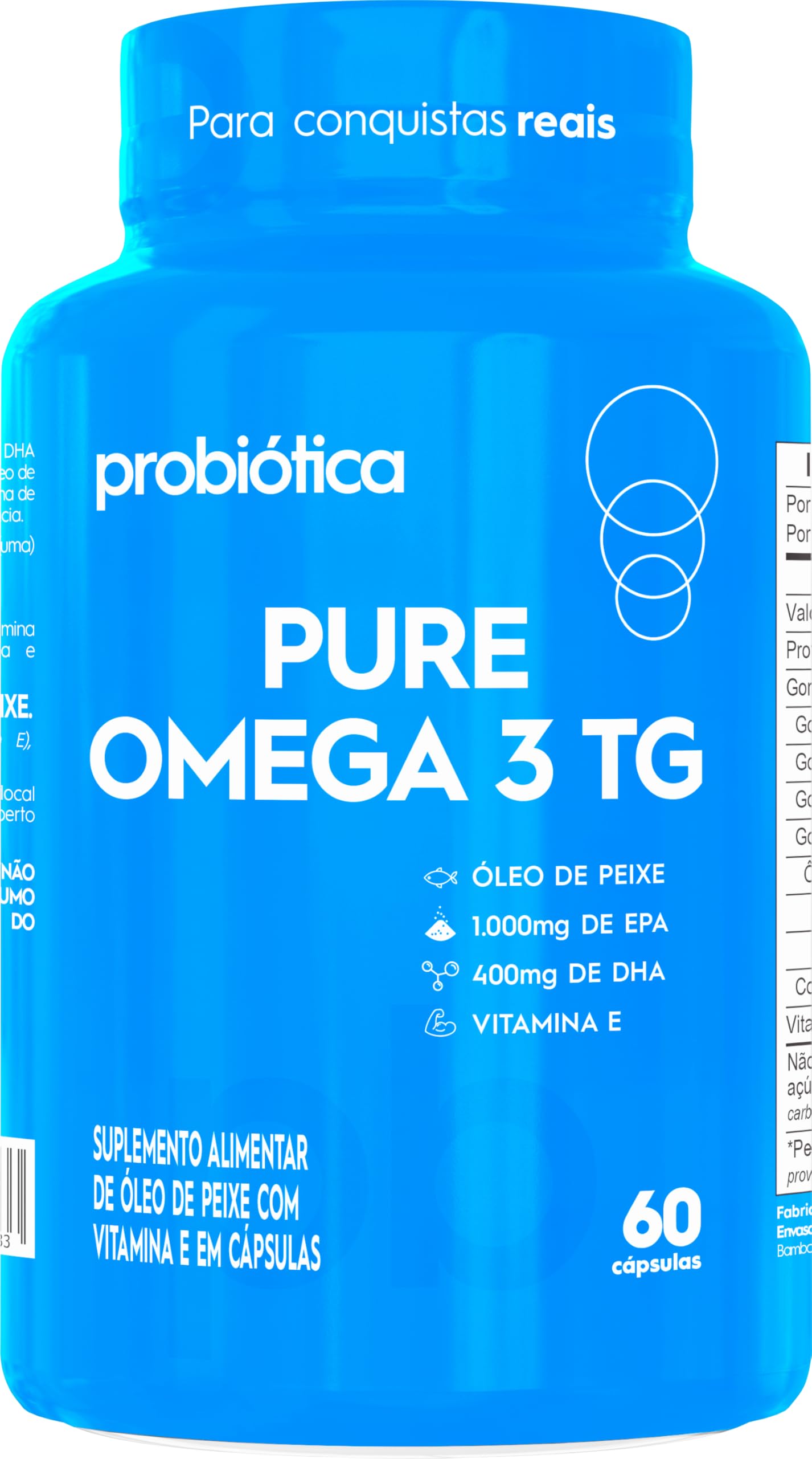 Pure Ômega 3 TG (60 caps) - Único, Probiótica | Amazon.com.br