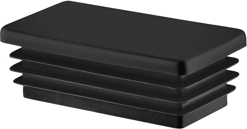 Plug for Rectangular Tube Cap 40x27mm Black 5 pcs. Plastic End Cap Blanking Plugs 4x2.8cm EMFA®.