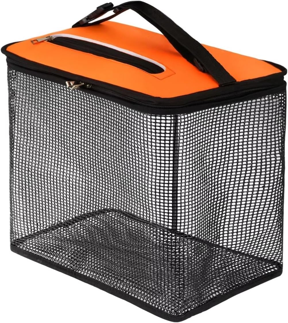 Compatible for Foldable Fishing Net Orange Foam Floating Basket Landing Mesh Hanging Adhesive Fish Cage Protector
