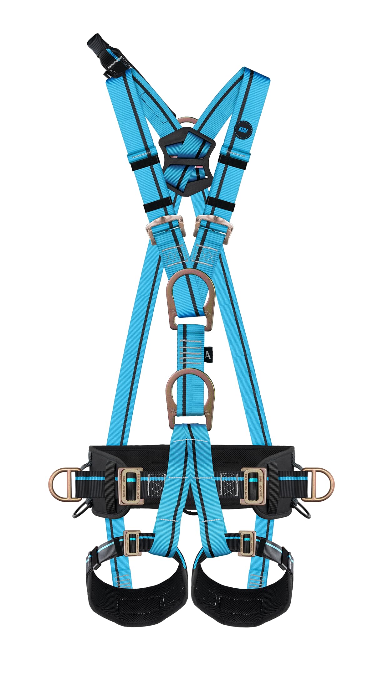 Irudek LIGHT 11 – Arnés anticaídas, de posicionamiento y suspensión con anclajes dorsal, esternal, laterales y ventral, acolchado ergonómico, hebillas de acero cincado y chip NFC Ready