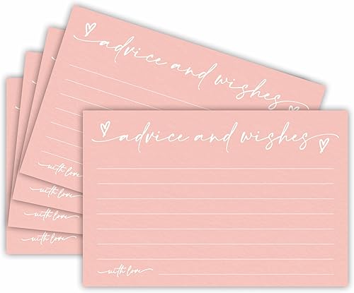 Miniatura 8 de 30 tarjetas de consejos y deseos – marrón minimalista – Tarjetas de consejos rellenables de doble cara para novia, boda, fiesta de graduación, señor
