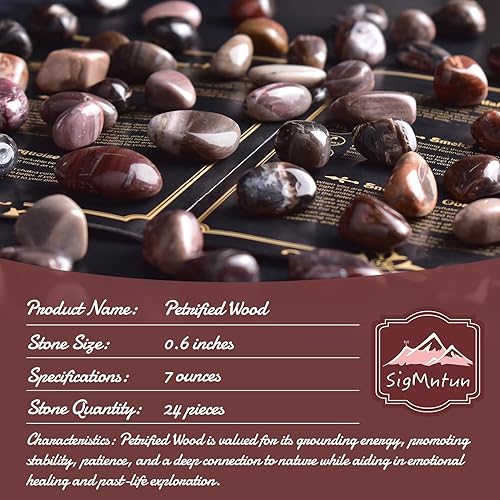 Vista 475 de Juego de piedras pulidas para chakras de 0.6 pulgadas, 7 piezas de piedras pulidas naturales y cristales a granel para curación, reiki, meditación