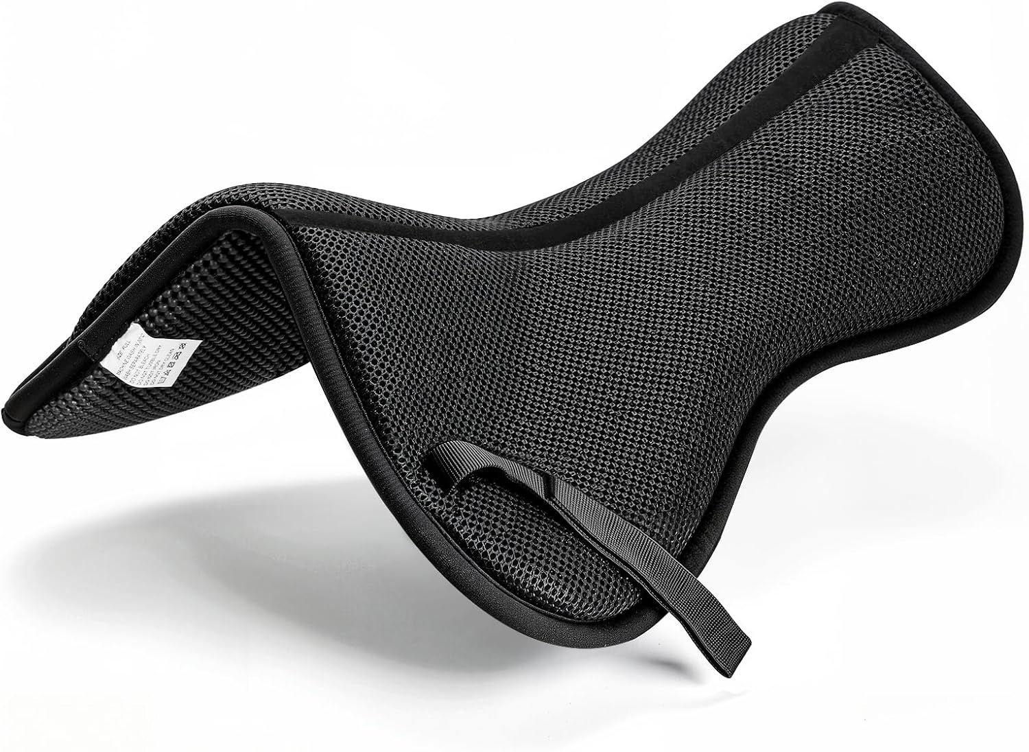 3D Air-Mesh Half Saddle Pad with Memory Foam Inserts | Dual-Sided Non-Slip, Breathable Fabric, Pressure Relief, Shock-Absorbing Cushion, Great for Dressage Jumping Training