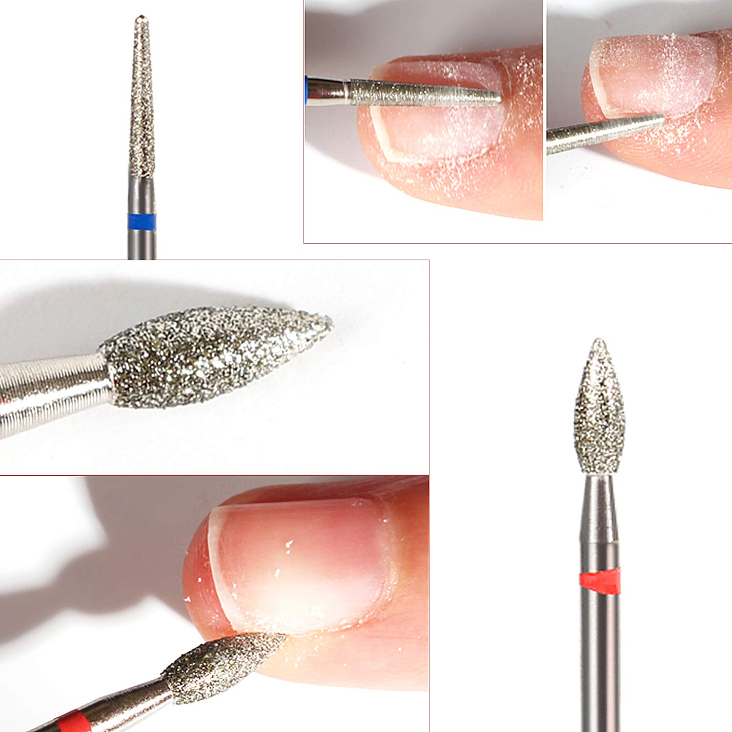 TsunNee, set di 7 punte per unghie professionali in carburo di tungsteno, per limare le unghie, per la maggior parte dei trapani elettrici per manicure, per abbellire le unghie e lucidare le unghie.