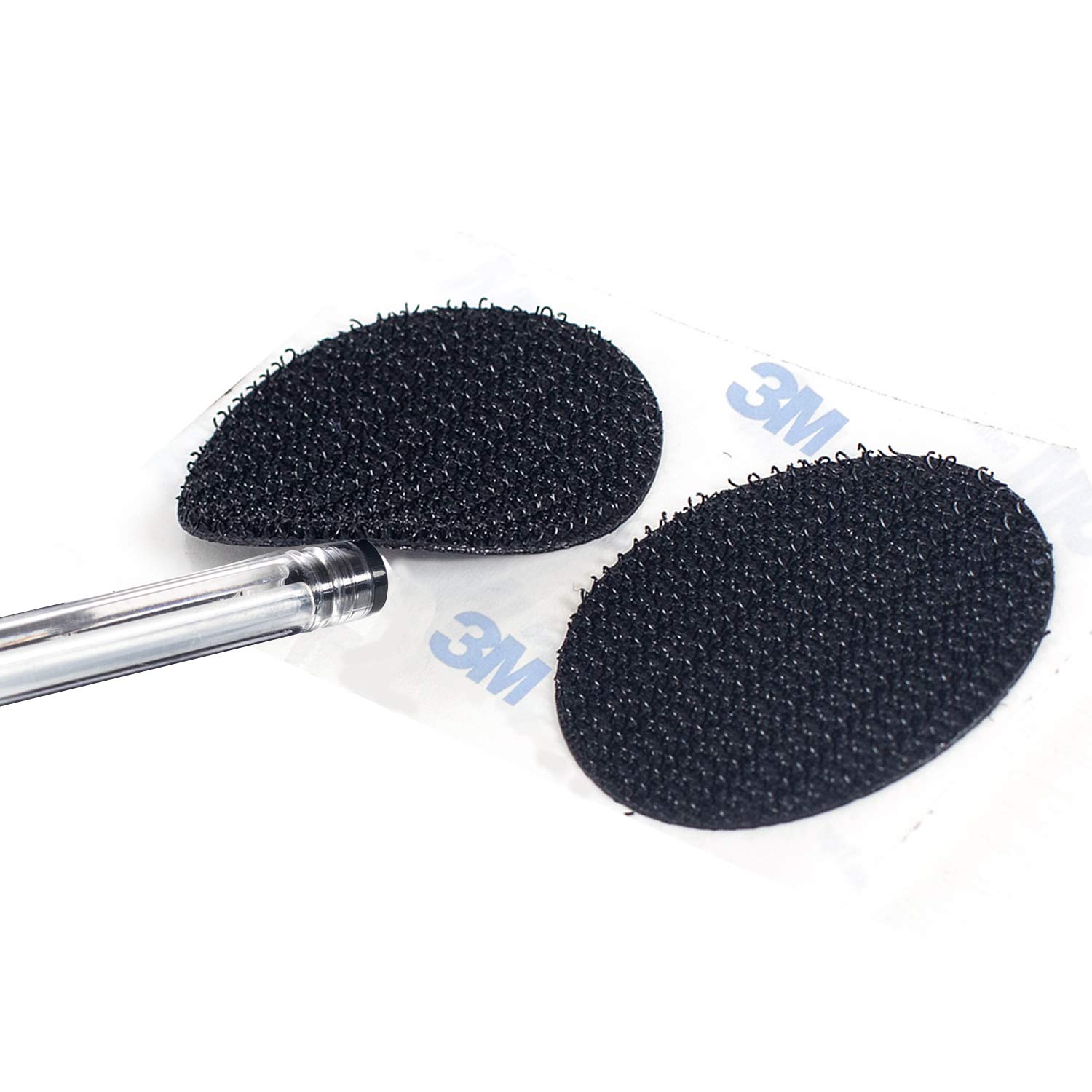 12 pares 100mm Almohadillas Adhesivas Extrafuerte 3M Adhesivo, Redondas de Montaje No Más Clavos, Doble Cara Sólida Ronda Gancho y Bucle Resistentes para Paredes Gafas Metales, Negro KXB5055