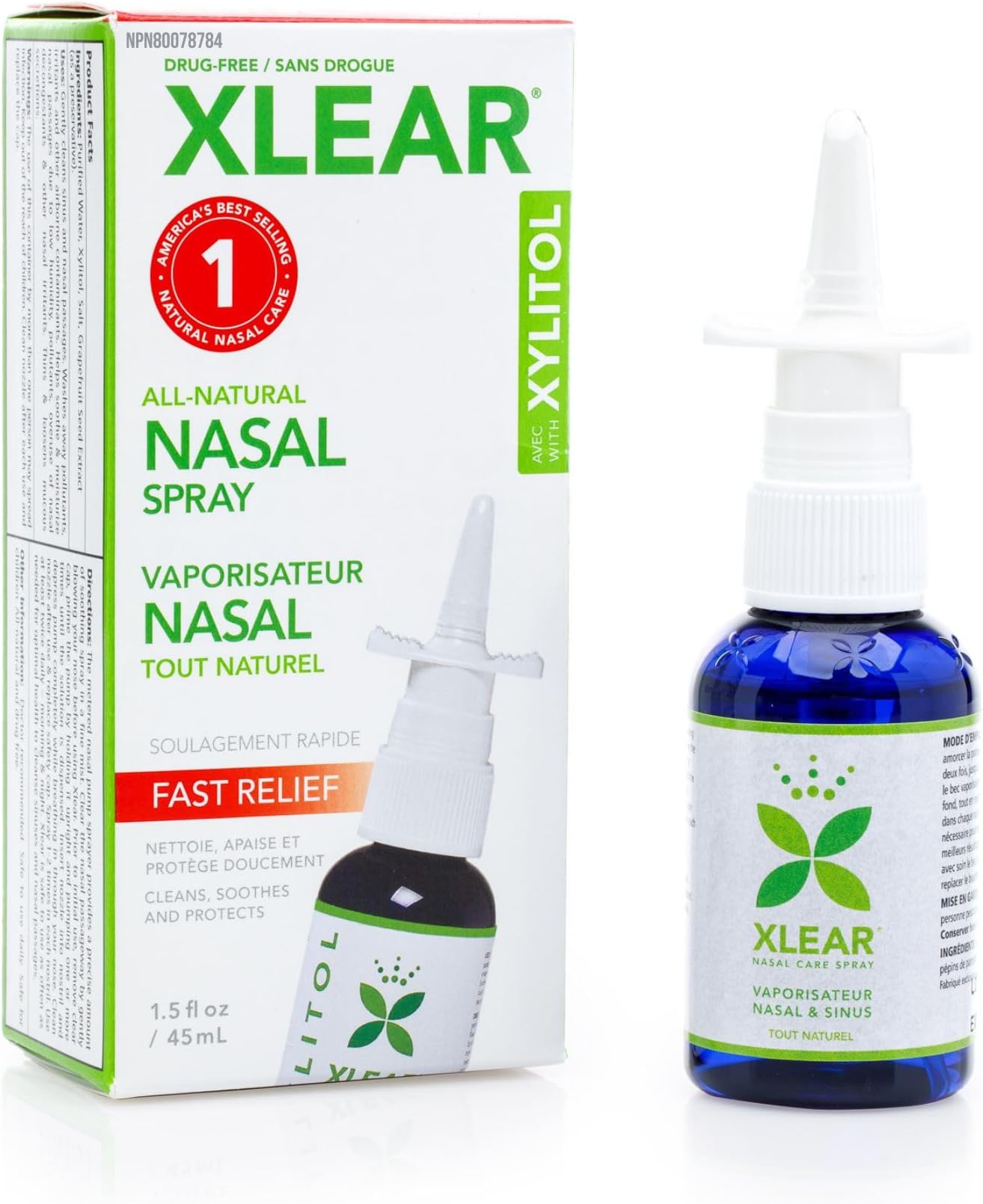 Xlear Natural Nasal Spray with Xylitol, 1.5 fl oz (Pack of 3)