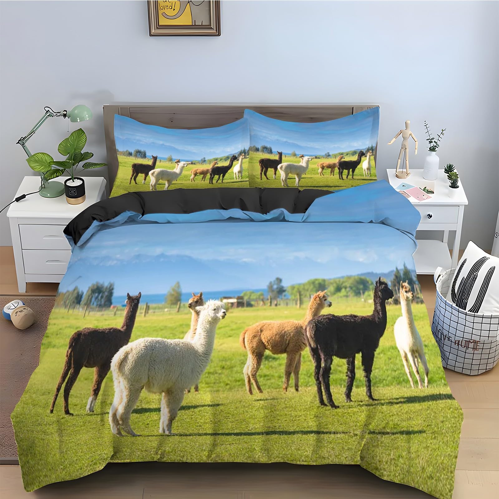 Parure de Lit Alpaga 240x260 pour une Ambiance Chaleureuse et Cocooning