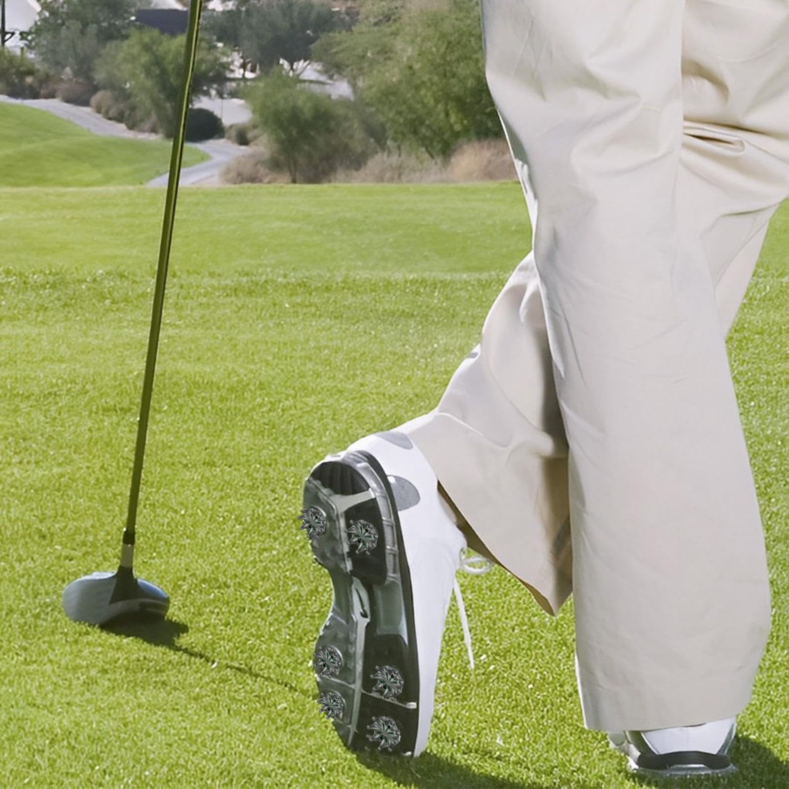 Reemplazo De Tacos De Golf | 18 Piezas De Inserciones De Alto Rendimiento De Rosca Corta, Puntas Duraderas De 1 Pulgada | Juego De Repuesto De Tacos De Golf Con Agarre Estable Para Campos De Jugadores