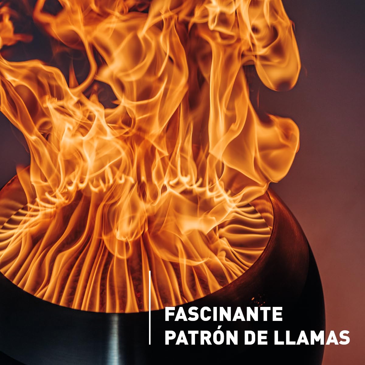 höfats - Brasero sin humo Moon 45 con base baja de acero inoxidable - Brasero esmaltado con tecnología de carburador de madera, proceso de combustión en dos etapas - Hoguera de 45 cm