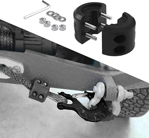 Winch Stopper, Winch Cable Hook Stopper, Silicone Rubber Winch Stopper Prevent Pulling Bounce and Abrasion for Wire & Synthetic Rope, Universal