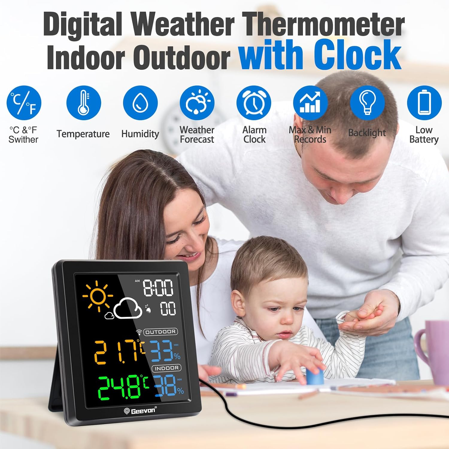 Geevon Weather Station Displaying Features