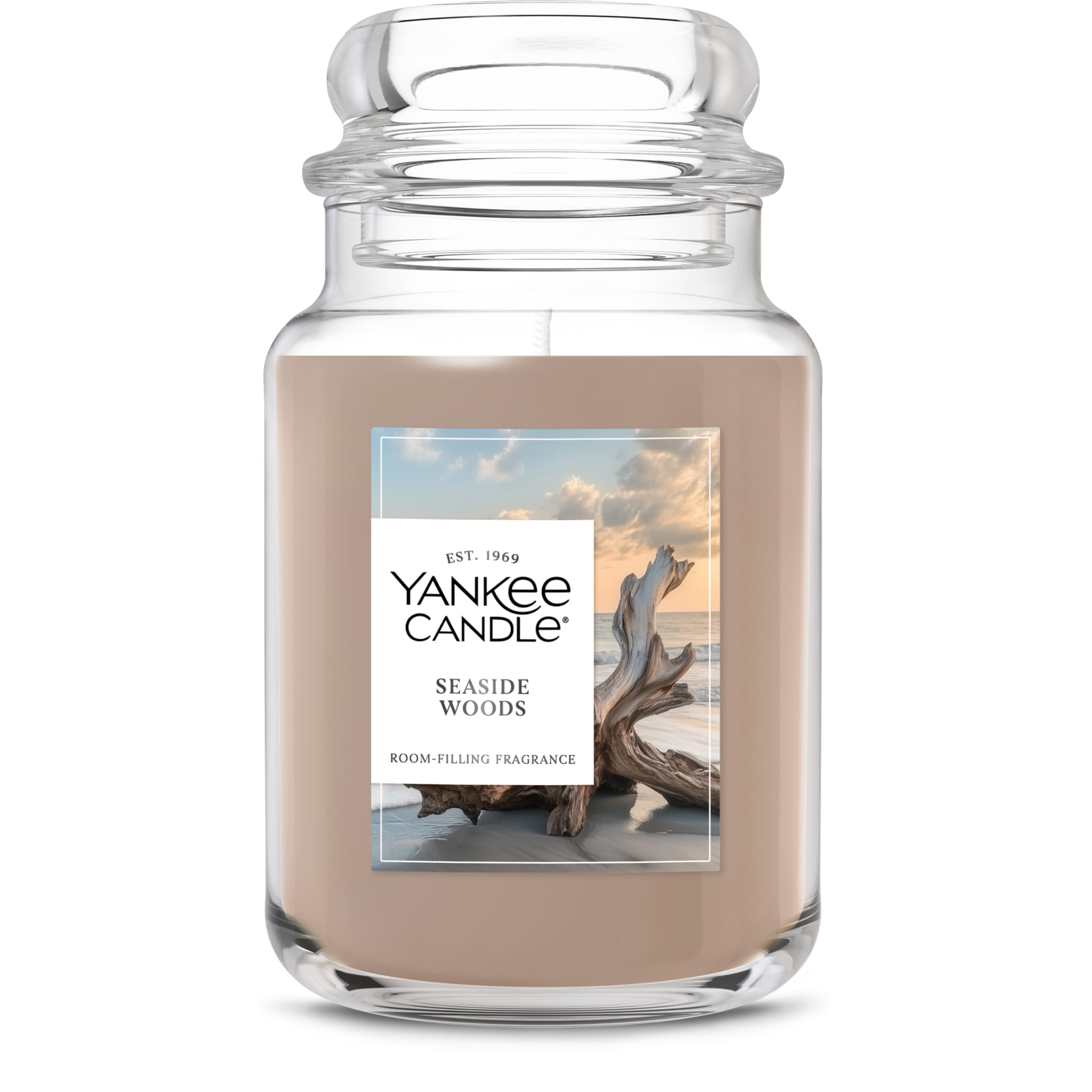 Yankee Candle Seaside Woods Scented Candle, 22oz Large Jar with up to 150 Hour Burn Time, Giftable Seaside Woods 22 oz