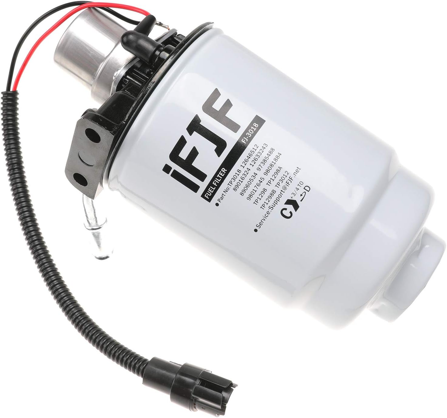 iFJF TP3018 Fuel Filter and 12642623 Fuel Filter Head Replacement for Duramax 6.6L V8 Chevy Silverado/GMC Sierra 2500HD 2005-2013 Diesel Engine with Hand Fuel Pump