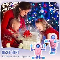 Vista 8 de Hanaive 24 piezas de juguetes fidget spinners de robot transformables, giroscopio de yema de dedo, juguete de cadena deformable, DIY, alivio