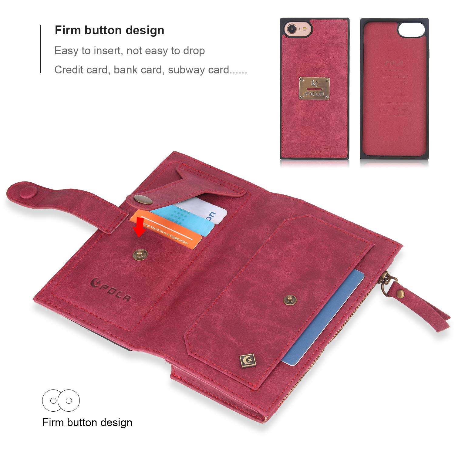 nincyee Flip Case for iPhone 8 Plus and iPhone 7 Plus,Multi