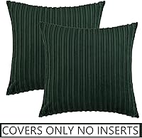 Vista 506 de UGASA - Juego de 2 fundas de almohada de terciopelo a rayas, funda decorativa para cojín con cremallera oculta para el hogar, sofá, dormitorio