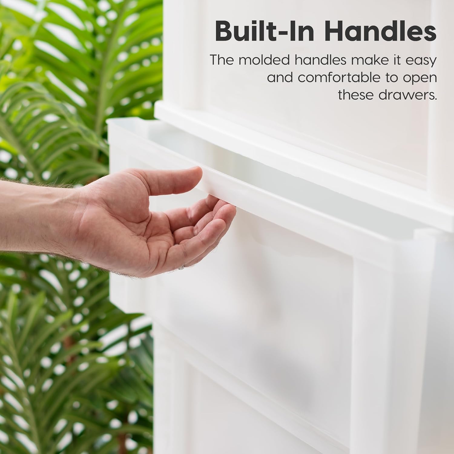 IRIS USA Plastic Drawer Storage Organizer Rolling Cart, with Wheels Casters, 3-Drawers, for Art Craft Supplies Bathroom Dorm Bedroom Laundry Room, Wide, White - Image 7