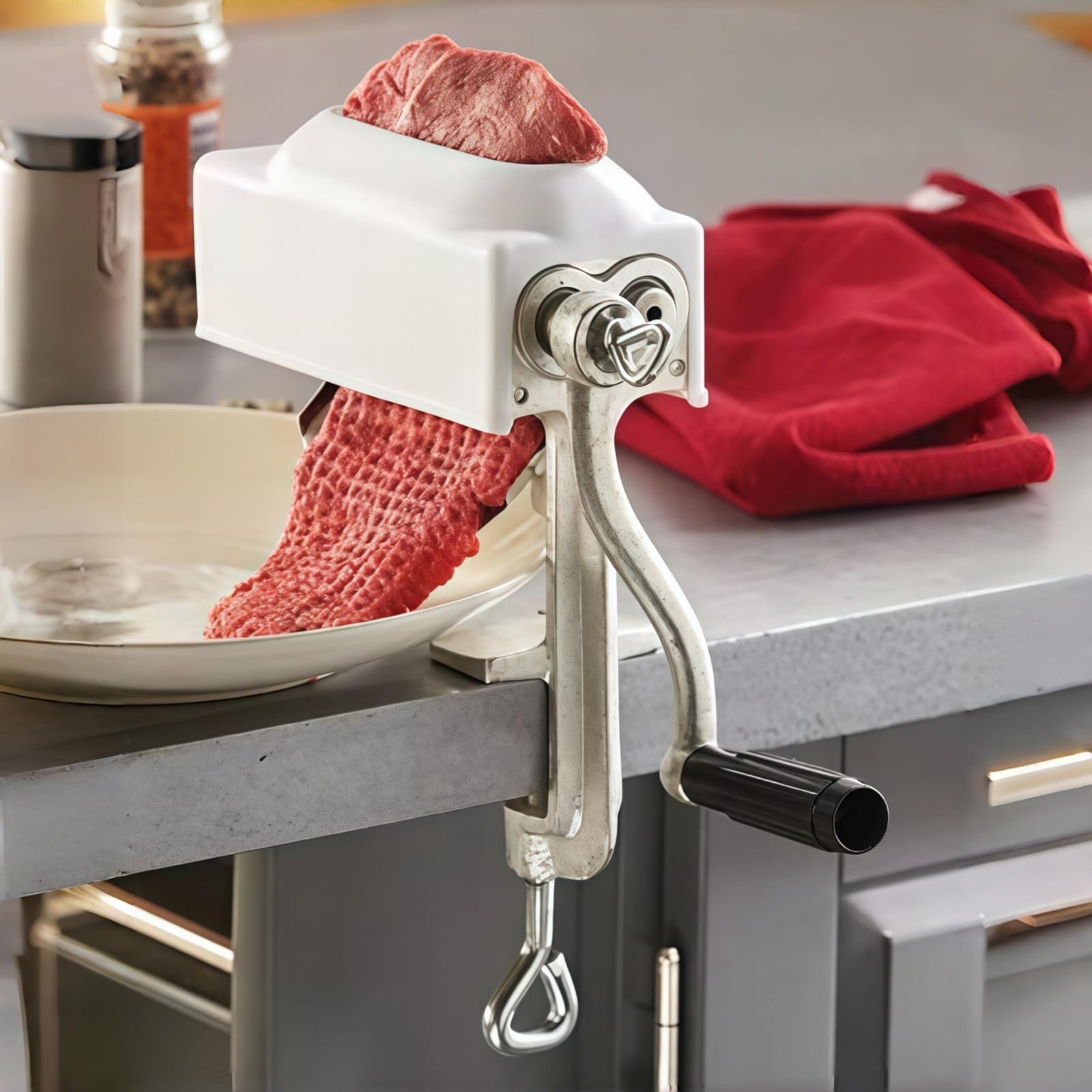 Manueller Fleischklopfer – Edelstahl-Klemm-Design zum Zartmachen von Rind, Schwein, Huhn – einfach zu bedienendes Küchenwerkzeug zum Kochen zu Hause