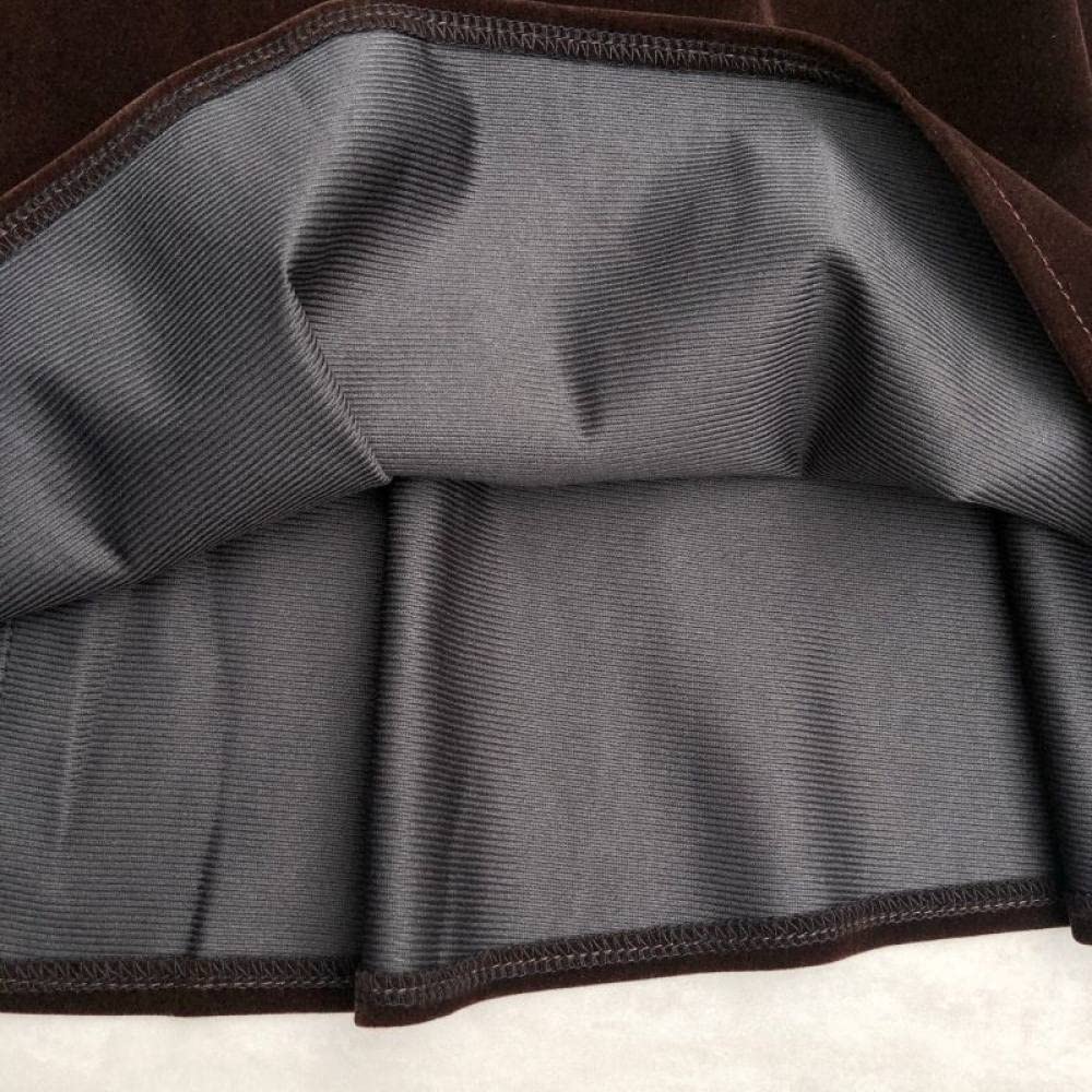 OZEO Röcke,Damen Midirock Hohe Taille Retro Samt Faltenrock Burgunder Mode A-Linie Swing Geraffte Elegante Lange Röcke Für Mädchen Damen Herbst Winter,S