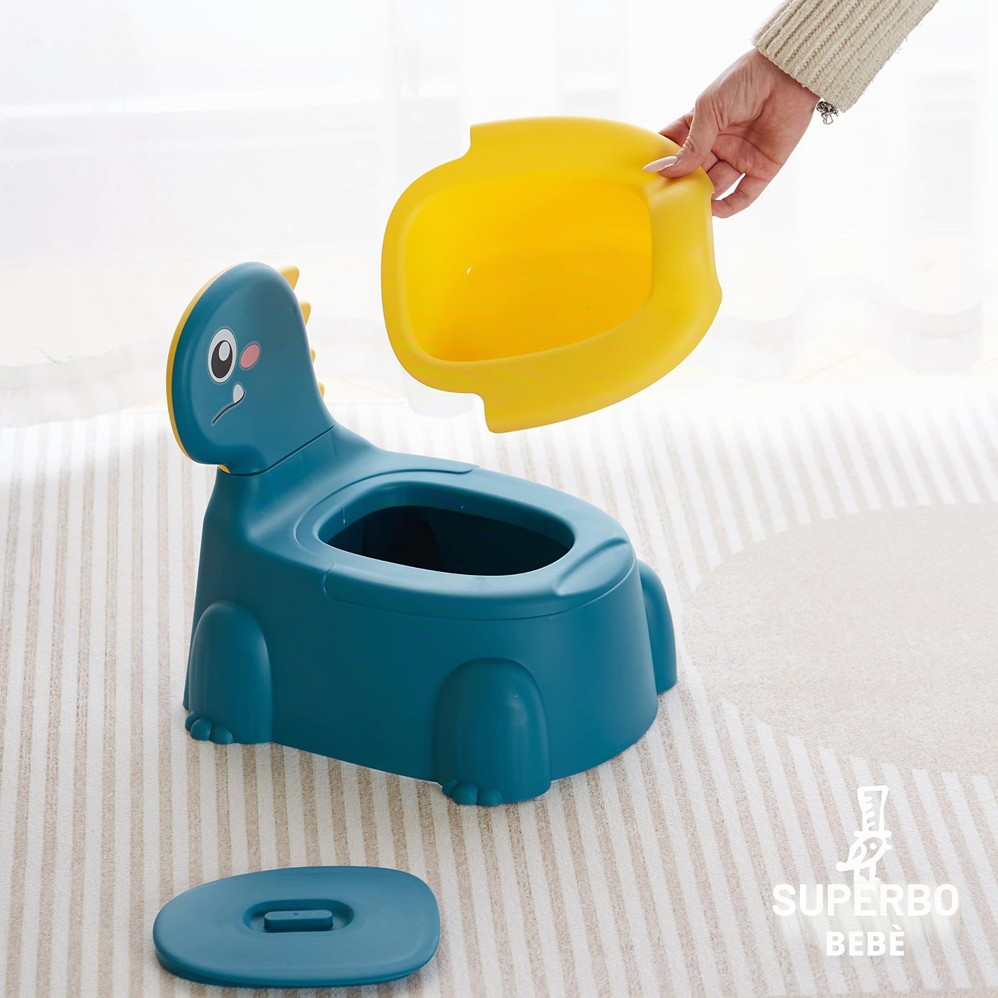 Vasino per Bambini WC - Vasetto Per Bambini WC - Per l'educazione alla toilette - Confortevole, antiscivolo, sistema anti-versamento e anti-odore - Facile da svuotare grazie alla vaschetta rimovibile