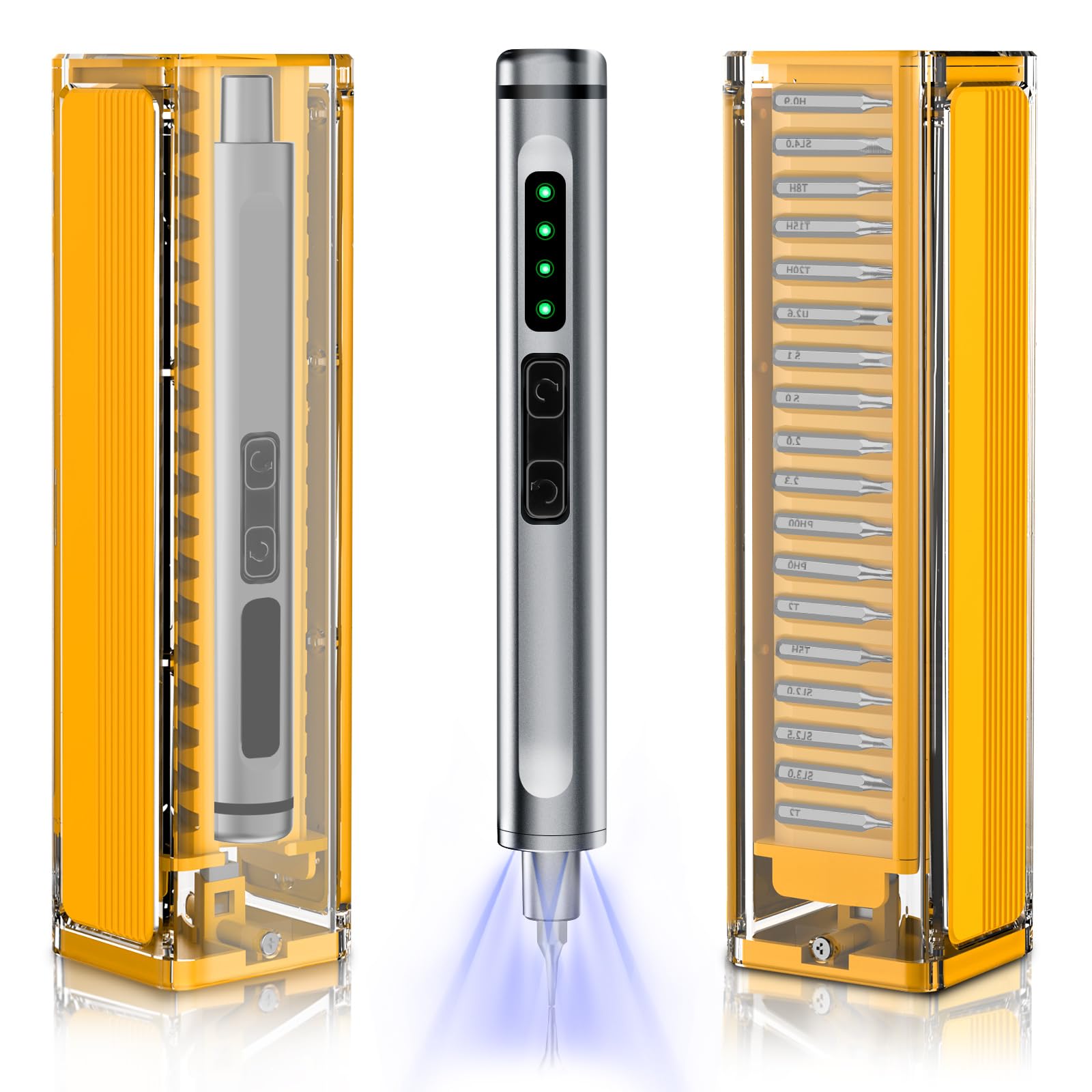 Mini Electric Screwdriver, 41-in-1 Precision Electric Screwdriver Set with 36 Magnetic Bits, Cordless Screwdriver Set, Magnetic Storage, Portable Repair Tool for Electronics Phone Camera Laptop Watch