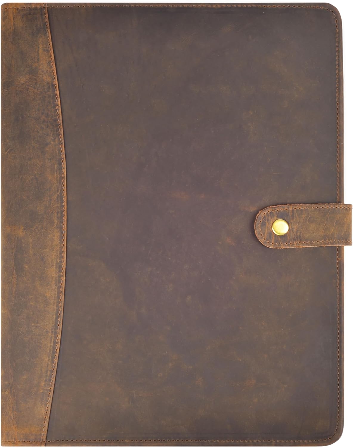 MDS Leather Portfolio Organizer, Professional Business Padfolio for Men Women, Executive Leather Folder, Resume Documents Card Holder, Interview Portfolio, Fits A4/Letter Size Legal Pad – Rustic Brown